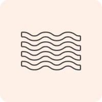 Wavy lines icon on beige background.